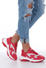 Czerwone buty sportowe sneakersy sznurowane Casu DS13003
