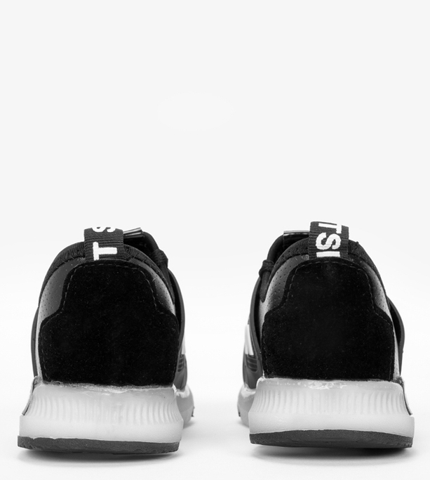 Czarne buty sportowe sznurowane Casu B331 /8