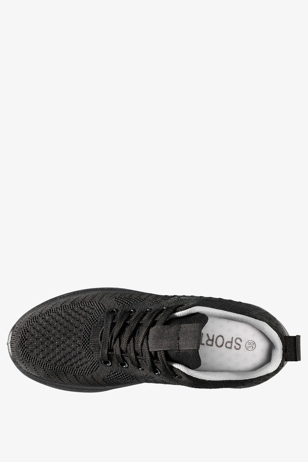 Czarne sneakersy damskie buty sportowe sznurowane Casu 2834