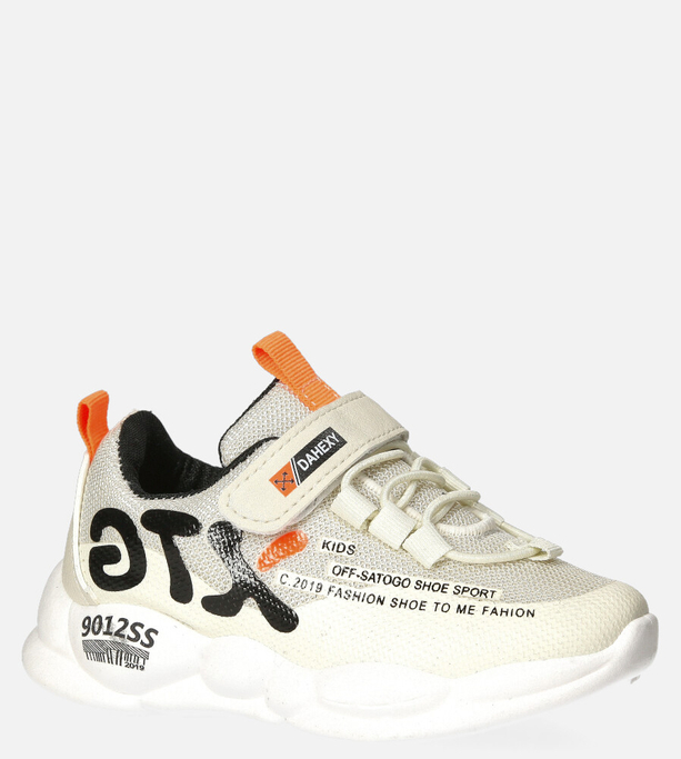 Beżowe buty sportowe na rzep Casu 204/8M