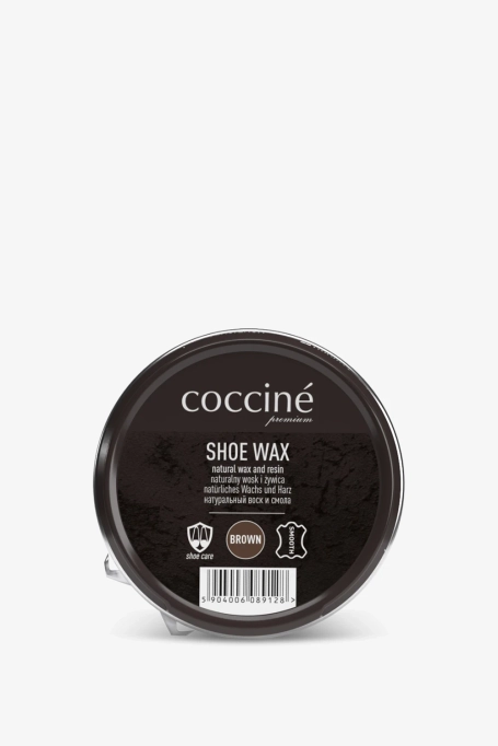 Klasyczna pasta woskowa Coccine Shoe Wax brązowa 40 g do obuwia ze skór licowych