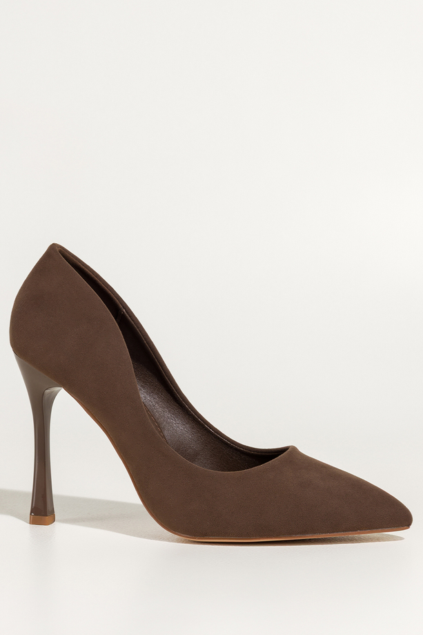 Czekoladowe czółenka damskie szpilki klasyczne Carla S-8