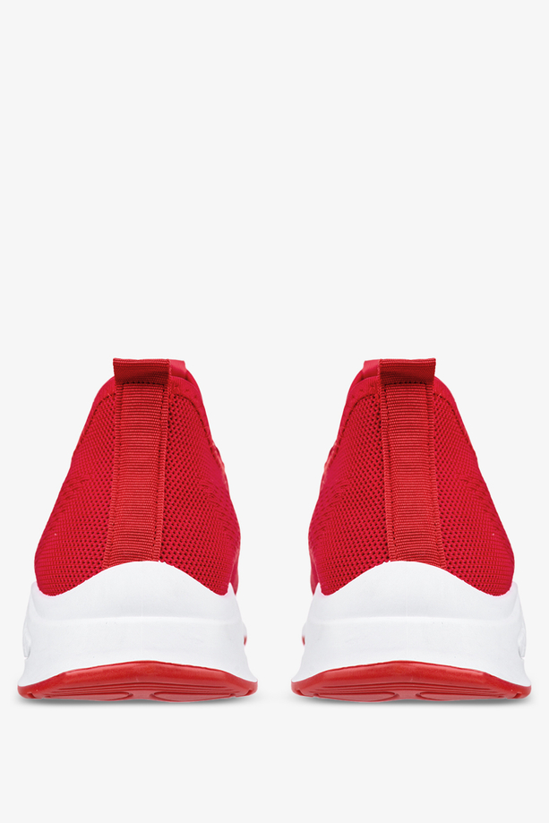 Czerwone buty sportowe sznurowane Casu 23-3-22-R/7