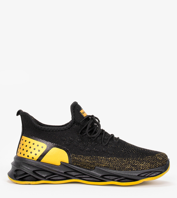Czarne buty sportowe sznurowane Casu 21A4/BY
