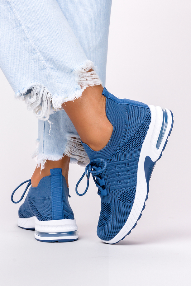 Niebieskie sneakersy Casu buty sportowe sznurowane 40-3-22-GL
