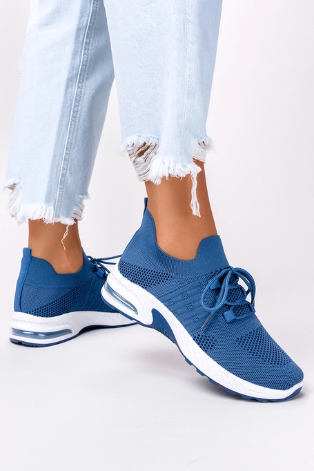 Niebieskie sneakersy Casu buty sportowe sznurowane 40-3-22-GL