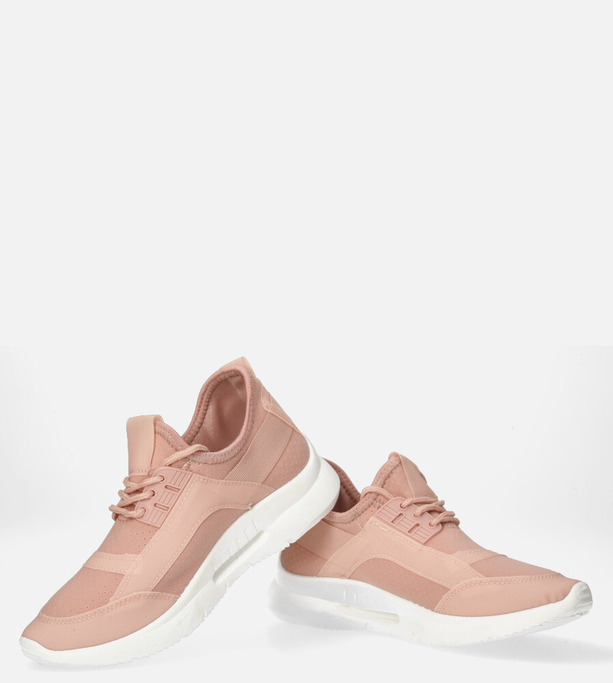 Różowe buty sportowe sznurowane Casu DS12001-12