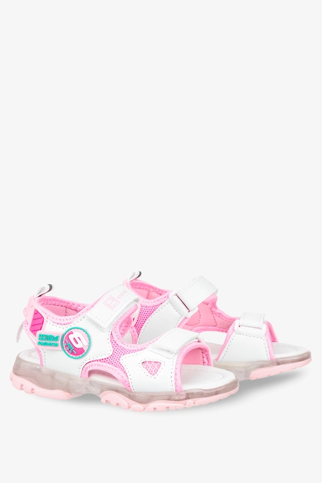 Białe sandały na rzepy Casu YF-09A