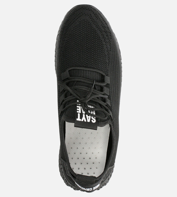 Czarne buty sportowe sznurowane Casu 20A10/B