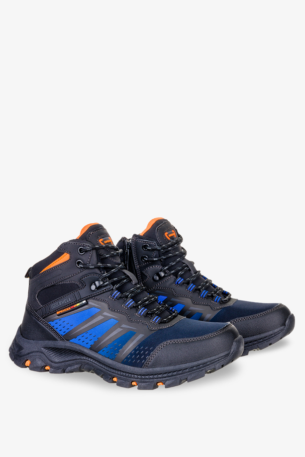 Czarne buty trekkingowe unisex sznurowane softshell Badoxx LXC8291-W