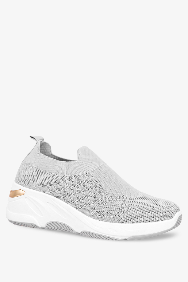 Szare sneakersy Casu buty sportowe slip on 32-3-22-G/8