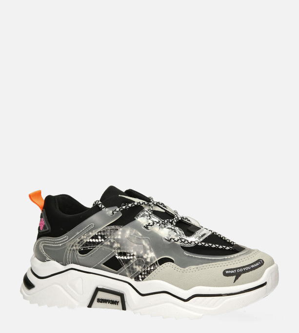 Czarne buty sportowe sneakersy sznurowane Casu 20H7/B