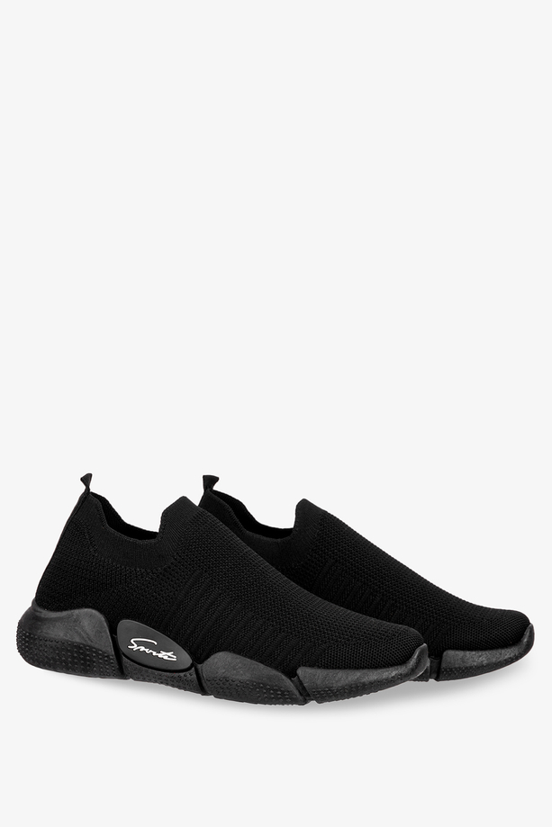 Czarne buty sportowe slip on Casu 26-3-22-1B