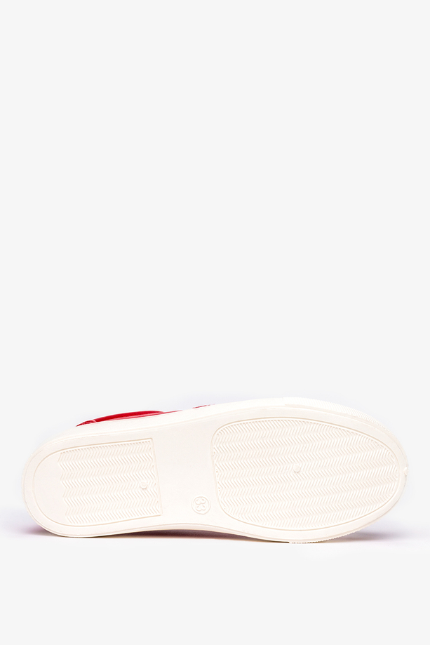 Czerwone buty sportowe slip on ażurowe Casu 29371