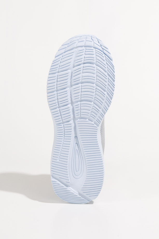 Szare sneakersy damskie buty sportowe na fitness elastyczna biała podeszwa pomarańczowe wstawki sznurowane Casu HL22122-5