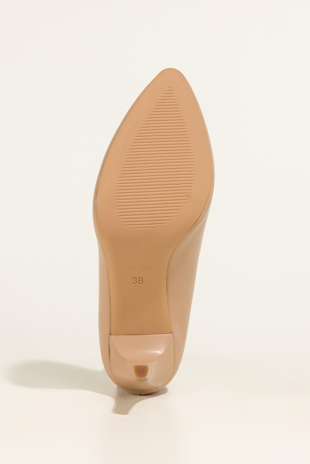 Ciemnobeżowe szpilki damskie Sergio Leone skórzana wkładka 8603