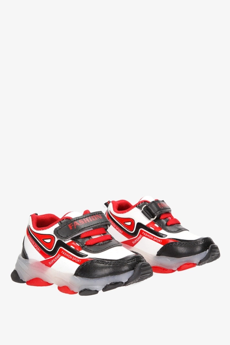 Białe buty sportowe dziecięce na rzep Casu 20X3-M