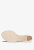 Srebrne sandały błyszczące na słupku z zakrytą piętą pasek wokół kostki POLSKA SKÓRA Casu 414