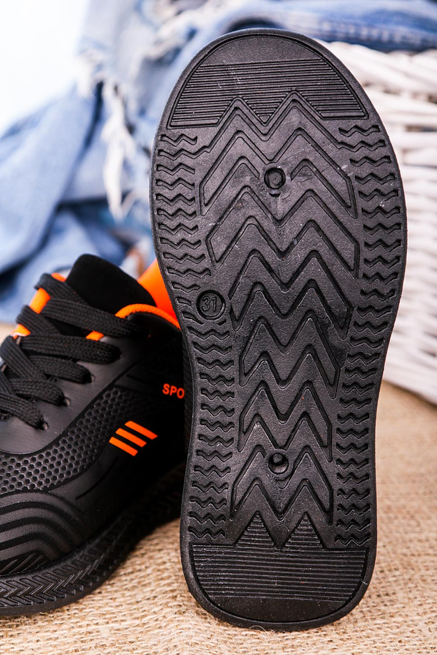 Czarne buty sportowe sznurowane Casu 20Y01/O