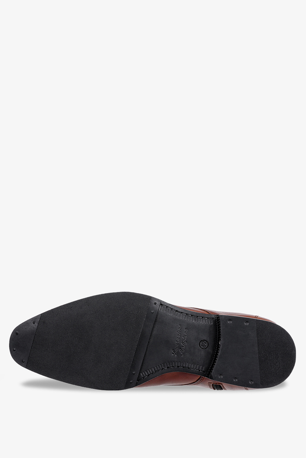 Brązowe trzewiki sznurowane POLSKA SKÓRA Windssor T-1