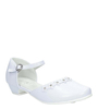 Białe buty komunijne z kwiatkami Casu 7KM-223
