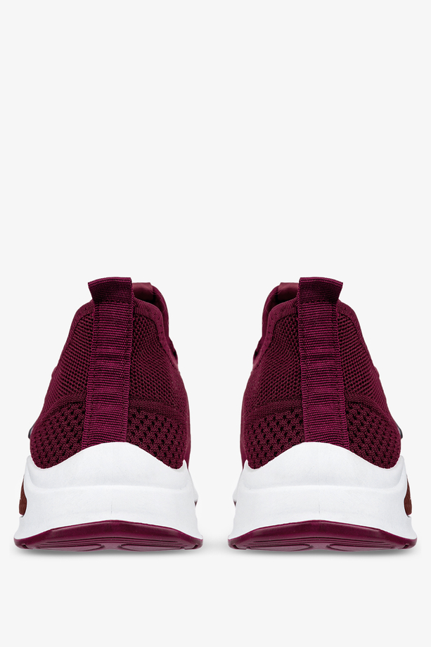 Bordowe buty sportowe sznurowane Casu 20-3-22-BU