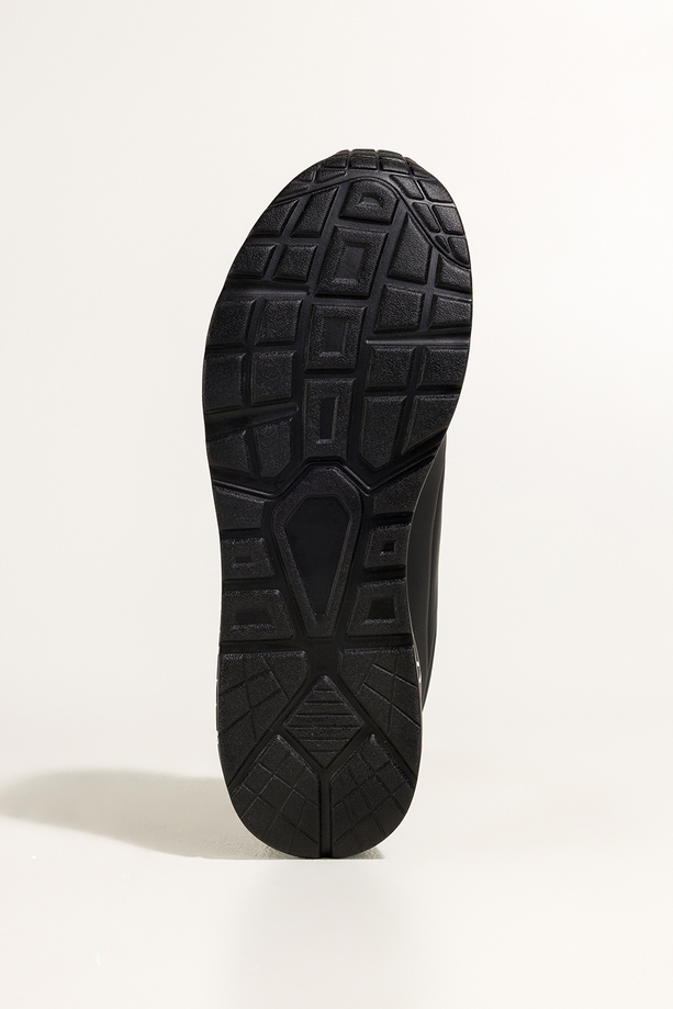 Czarne sneakersy damskie buty sportowe na koturnie z wzorem sznurowane Casu 0996-3