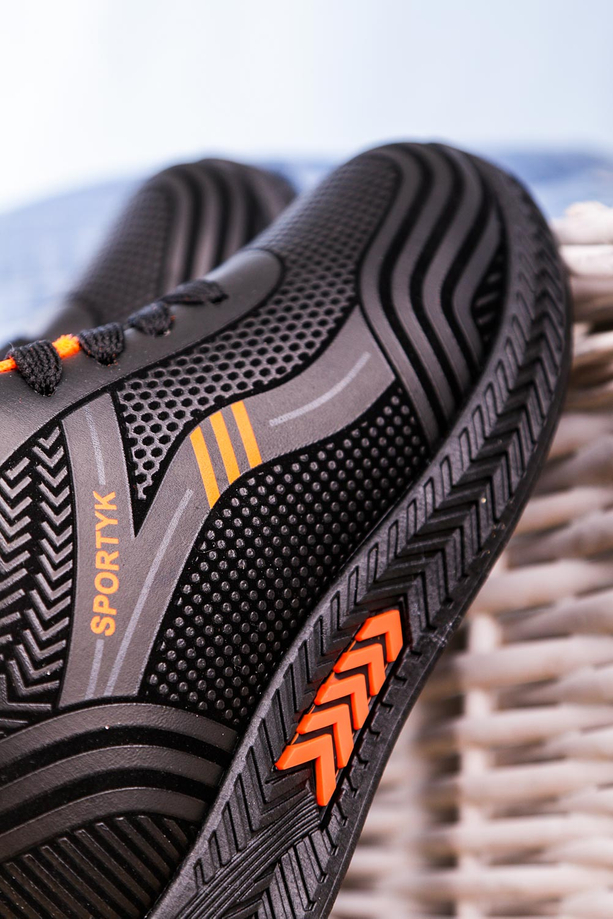 Czarne buty sportowe sznurowane Casu 20Y01/O