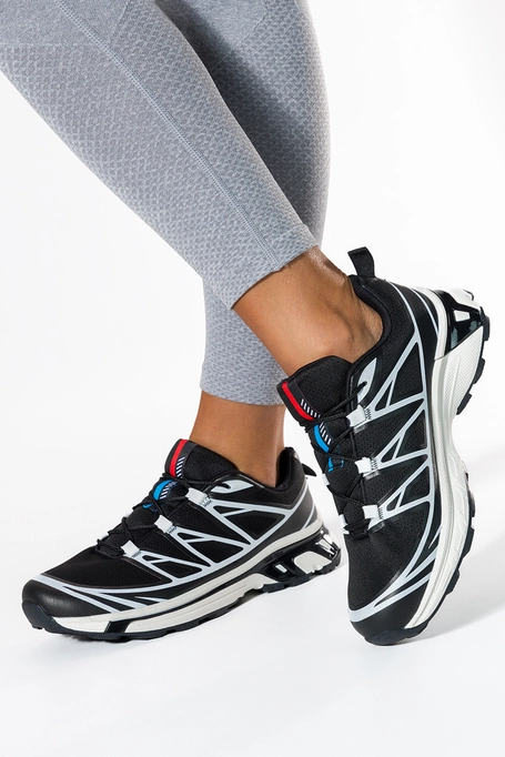 Czarne sneakersy damskie buty sportowe na platformie sznurowane Casu 0133-1