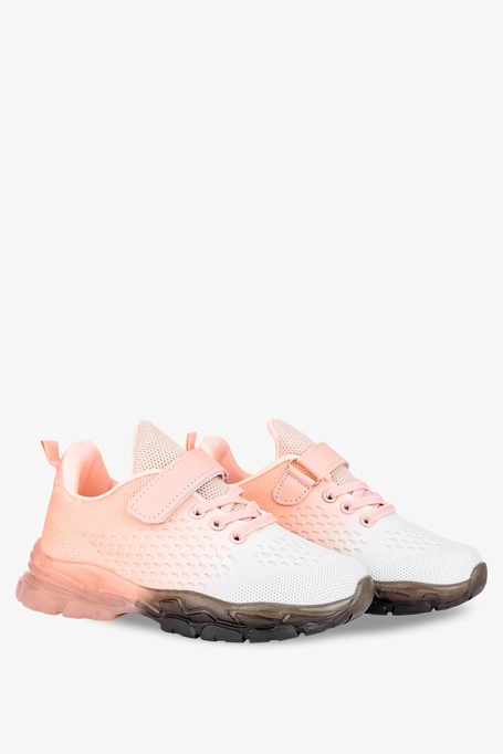 Białe buty sportowe na rzep Casu 939A