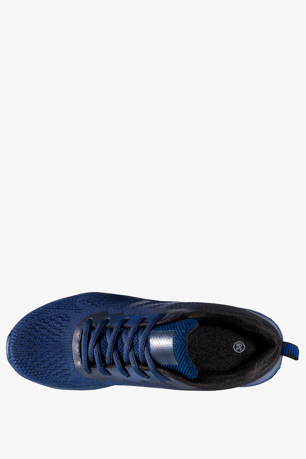 Granatowe sneakersy damskie buty sportowe sznurowane Casu B01-1