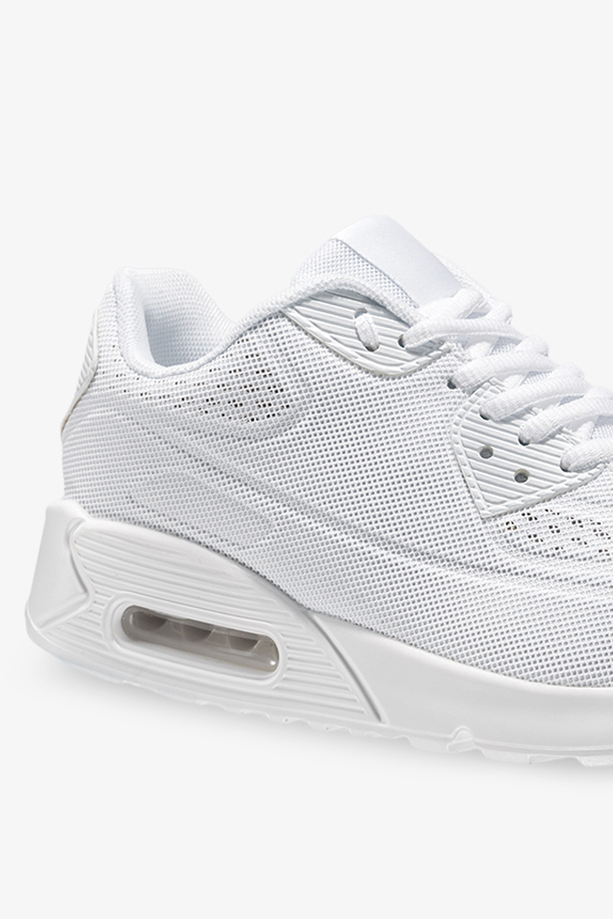 Białe sneakersy damskie buty sportowe na platformie sznurowane Casu B3363-5