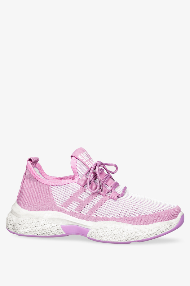 Różowe sneakersy damskie buty sportowe sznurowane Casu 204-44P