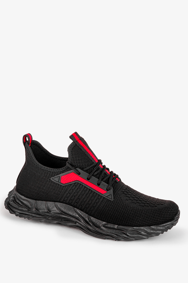Czarne buty sportowe sznurowane Casu 30/4/21/B