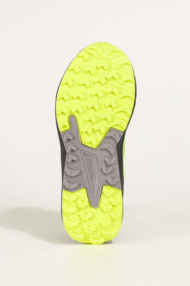 Zielone buty sportowe trekkingowe damskie na bieżnikowanej podeszwie z regulowaną elastyczną sznurówką seledynowe wstawki Casu 7494-5D