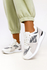 Białe sneakersy na platformie buty sportowe sznurowane Casu 7-K2138C