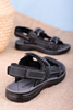 Czarne sandały na rzepy Casu W90071
