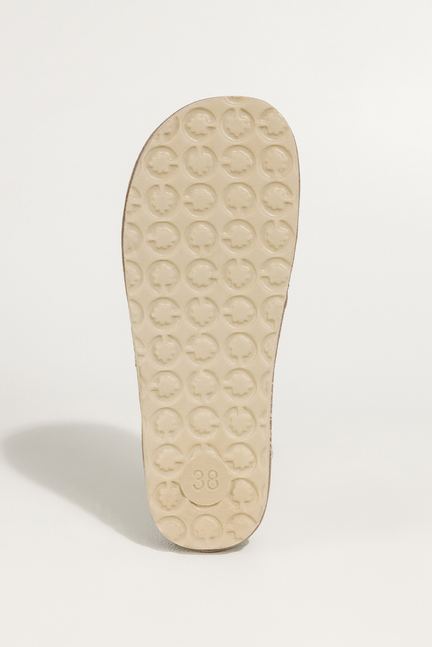 Zielone kapcie damskie Inblu obuwie domowe z wyjmowaną skórzaną wkładką ozdobny kwiat XH999956