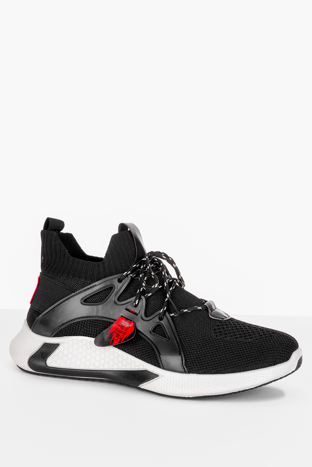 Czarne buty sportowe sznurowane Casu 27/4/21/B