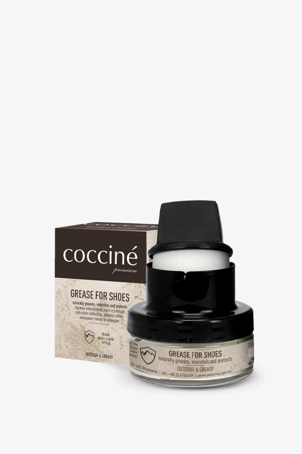 Tłuszcz ochronny do skór licowych czarny Coccine Grease for Shoes 50 ml