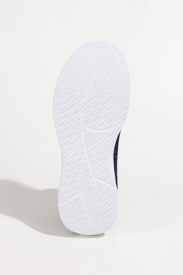 Granatowe sneakersy damskie buty sportowe slip on na fitness z perforacją biała elastyczna platforma wsuwane Carla DQ116B-4