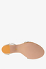 Złote sandały ażurowe na słupku z zakrytą piętą pasek wokół kostki polska skóra Casu 2869-0