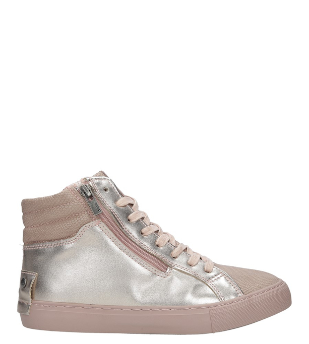Różowe sneakersy trampki sznurowane z ozdobnym suwakiem Big Star BB274729