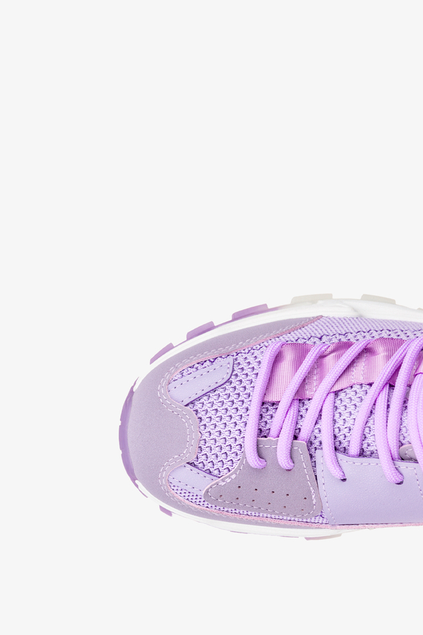 Fioletowe sneakersy na platformie buty sportowe sznurowane Casu 8260-6