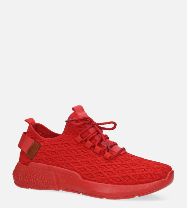 Czerwone buty sportowe sznurowane Casu YZ05-3