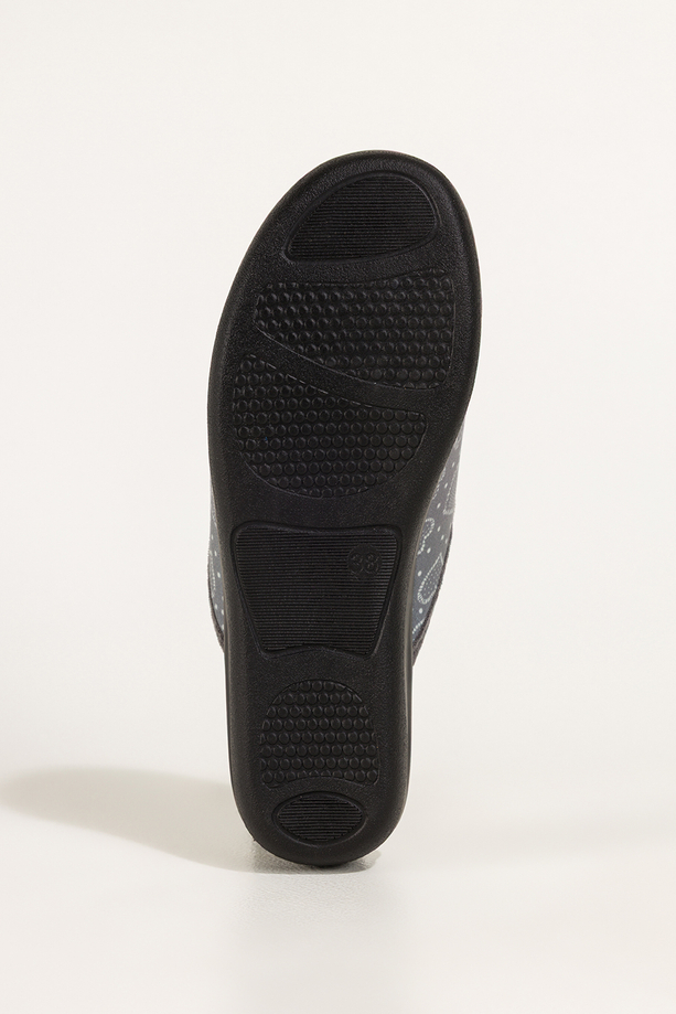 Szare kapcie damskie Inblu obuwie domowe serca z cyrkoniami wkładka soft XU989Y99