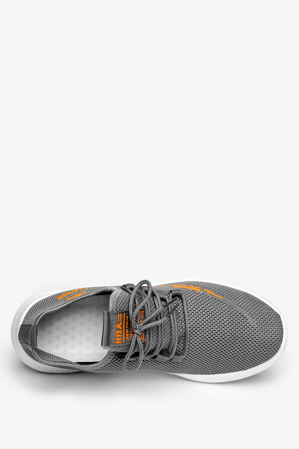 Szare buty sportowe sznurowane Casu H214-4