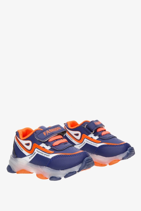 Granatowe buty sportowe dziecięce na rzep Casu 20X3-M