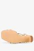 Złote sandały błyszczące na słupku wzór wężowy Casu ER22X18-G