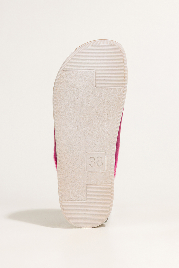 Bordowe kapcie damskie Inblu obuwie domowe skórzana wkładka soft serca XG999959